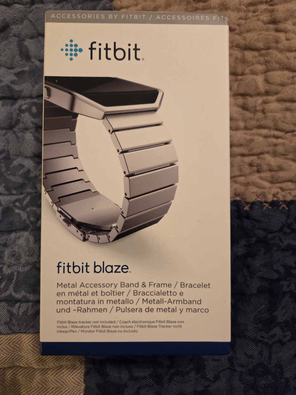 NEW Official Fitbit Blaze Metal Accessory Band & Frame - Silver Stainless Steel